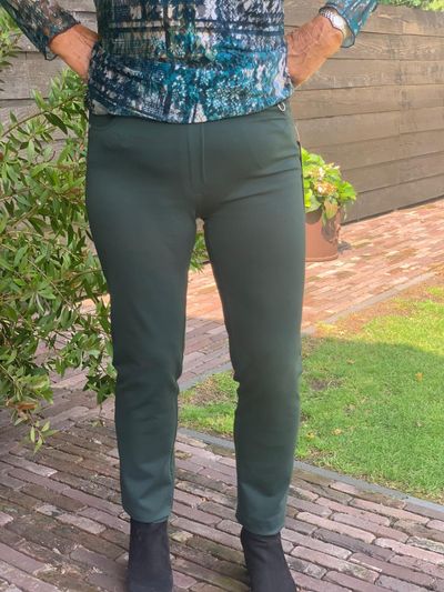 Foto van Leona pantalon doris donker groen